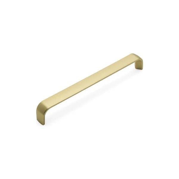 Camden D Shaped Kitchen Furniture Cabinet Handle Pull Brushed Brass Satin Golden