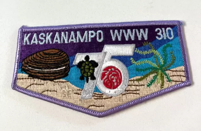 Boy Scout OA 310 Kaskanampo Lodge Flap S-14 75th Anniversary