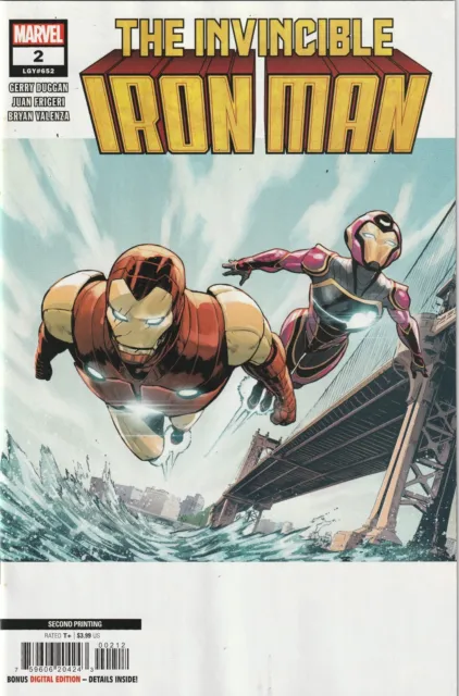 Invincible Iron Man # 2 Variant 2nd Print Cover NM Marvel 2023 [N7]