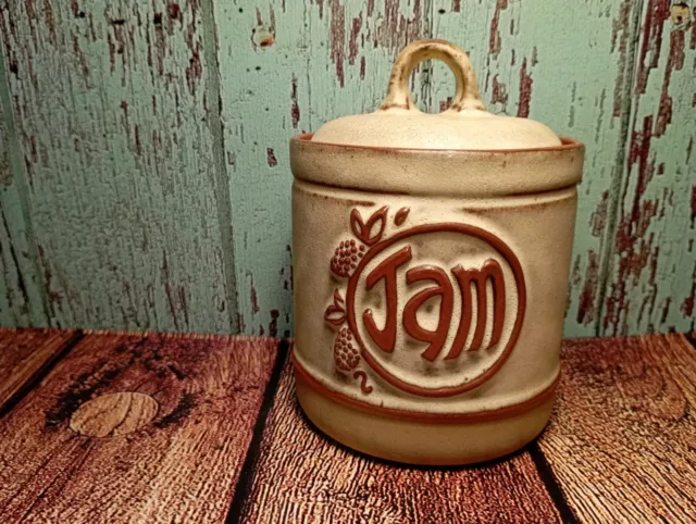 Cornish Tremar Studio Pottery Jam, Preserve pot, Jar Vintage Retro Stoneware