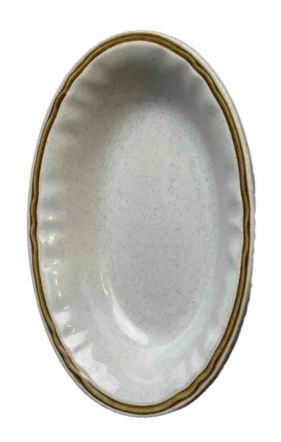 Americana Hearthside Oval Speckled Serving Stoneware Bowl Dish