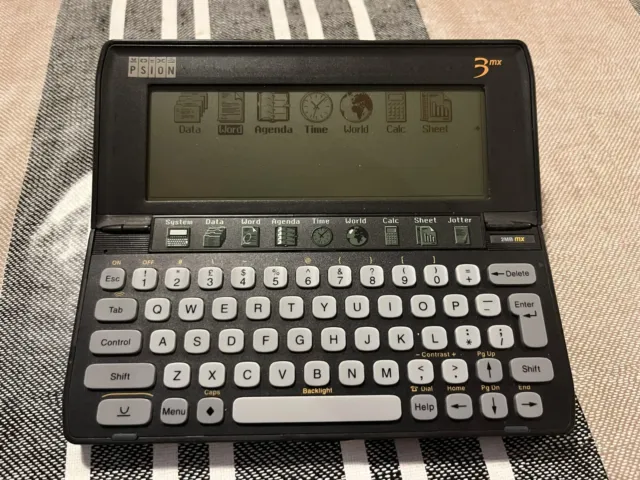 Psion Series 3mx 2MB RAM PDA + leather case - immaculate, full working order