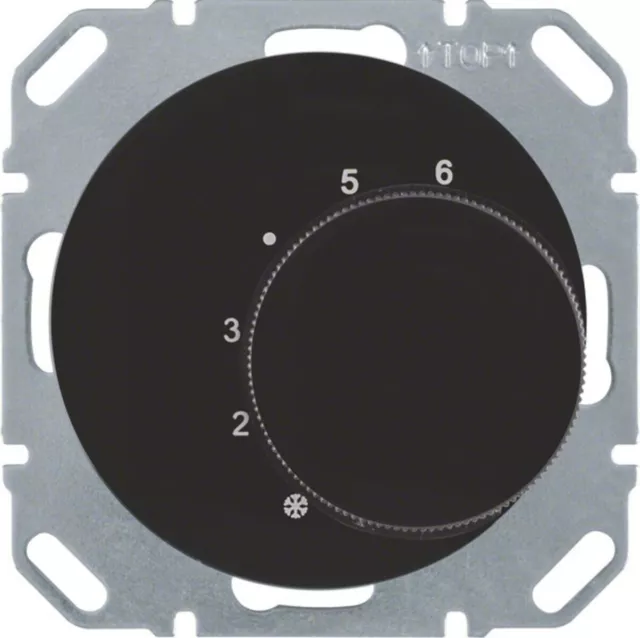 Berker Temperaturregler sw/gl 20262045 IP20 schwarz Raumtemperaturregler