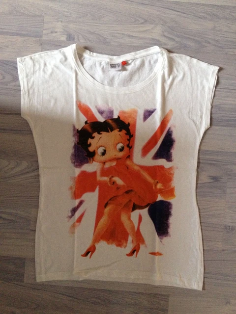 Tee-shirt Betty Boop Haute Qualité - Tailles S à XXXL Et Enfant, 100% Coton, Blanc, Neuf Avec étiquettes