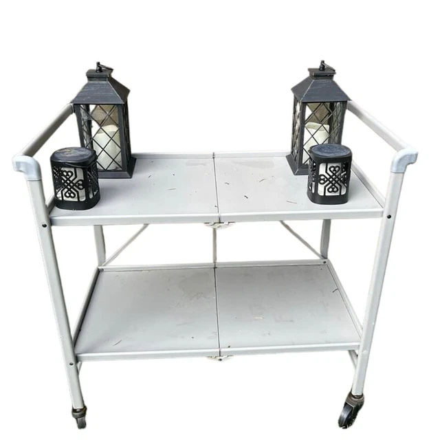 COSCO Outdoor Living Indoor Outdoor Folding Serving Cart With Wheels COSCO Outdoor Living Indoor Outdoor Folding Serving Cart With Wheels