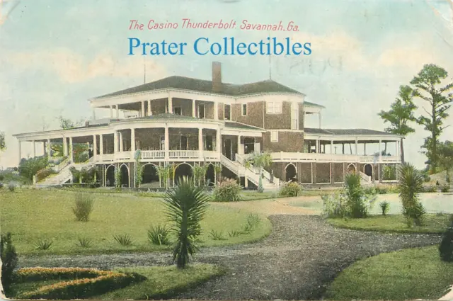 Georgia, GA, Savannah, Casino Thunderbolt 1910's Postcard
