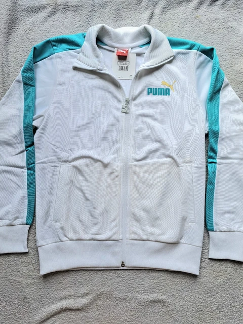 Puma Track Jacket Bianco-ceramica Verde Junior