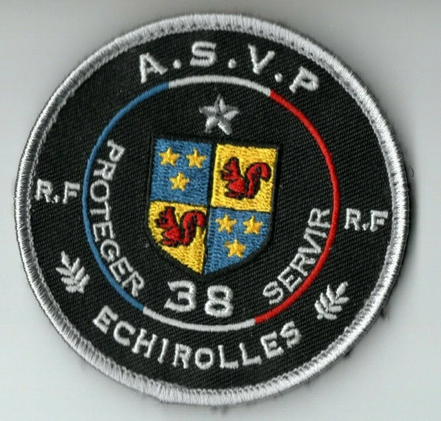 Écusson Rond Agent Cynophile Rottweiler - Brodé, Diamètre 8 Cm, Dos Velcro, Pour Uniforme Ou Veste