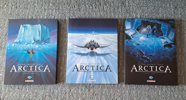 BD lot des 3 intégrales de ARCTICA - 2 ex-libris / images PECQUEUR - tomes 1 à 9