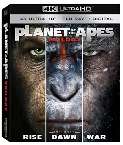 Planet of the Apes Trilogy [New 4K UHD Blu-ray] Oversize Item Spilt, With Blu-