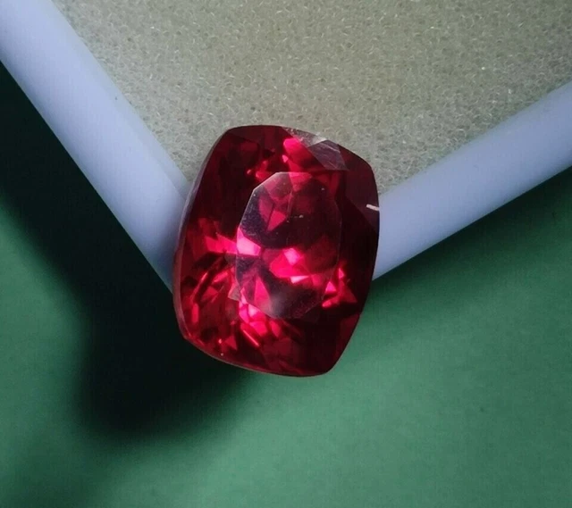 SCINTILLANTE PIETRA PREZIOSA Sfusa A Forma Di Cuore Di Topazio Rosso Da - Foto 12