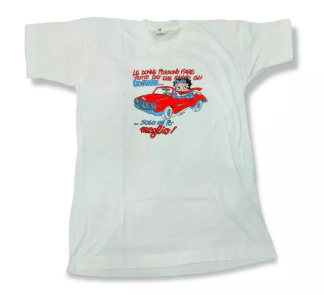 BETTY BOOP T-SHIRT anni 90 MAGLIETTA TG M nuovo old stock rimanenza di magazzino