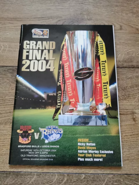 Super League Grand Final 2004 Leeds vs Bradford official programme and ticket