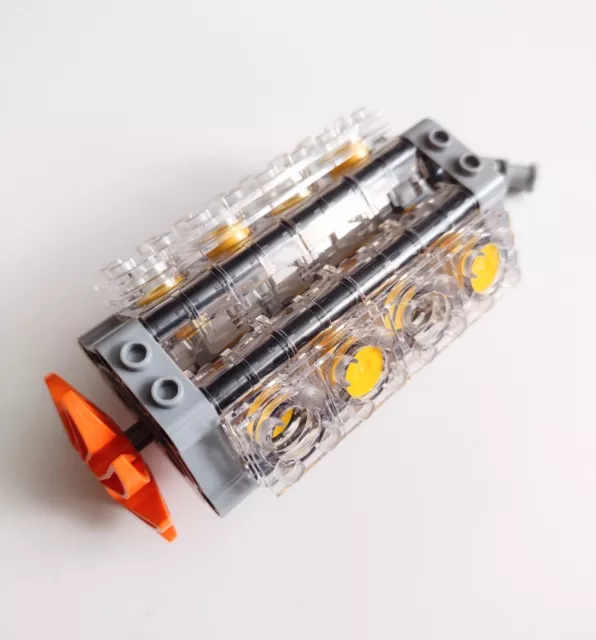 Lego Technic V6 V8 engine transparent cylinders NEW (Motor, Shaft,Propeller,Car)