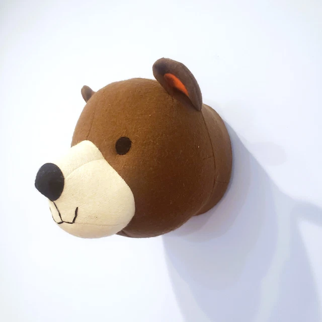 Peluche Oso Marrón Cabeza Montada Trofeo Niños Colgante de Pared 2016 Almohada Objetivo