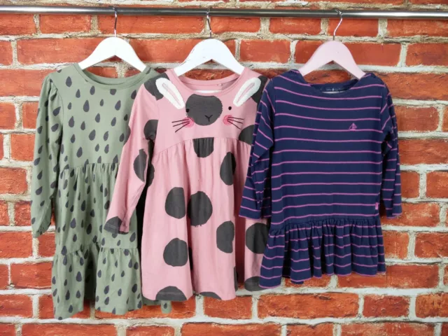 Girls Bundle Age 3-4 Years Next Jojo Maman Bebe Long Sleeve Jersey Dress 104Cm