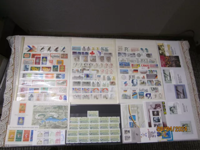 Briefmarken BRD, ab 70er Jahre, 21 m, Posten u. Lots, Postfrisch