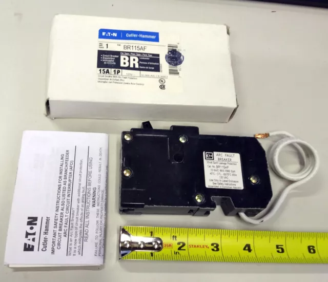 Eaton Cutler-Hammer Br115Af Arc Fault 1-Pole 15-Amp Breaker - New Open Box