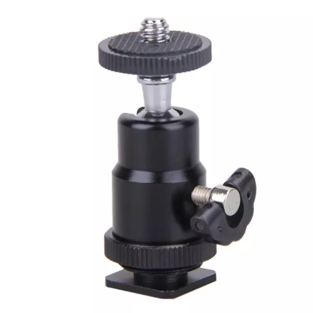 Flash Bracket Holder Mount 1/4 Hot Shoe Adapter Ball Head with Lock