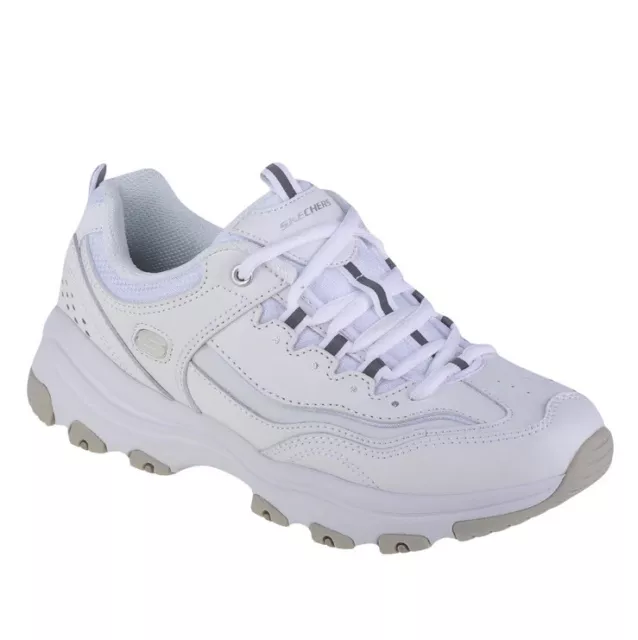 LADIES WHITE SKECHERS Chunky Trainers Size 4 Rrp 57 16.00