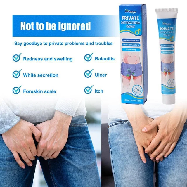 Crema antibacteriana privada 20 g para hombres reparación de balanitis picazón - J3I4