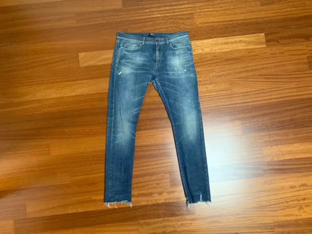 Saint Laurent Paris Jeans D03 Raw Hem Vintage Denim Size 34 2