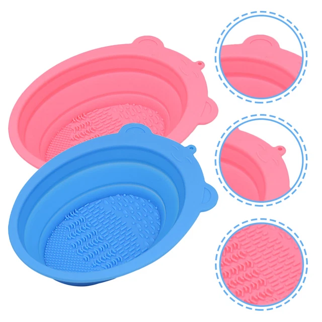 2 pz pad di pulizia per pennello trucco cosmetici rughe tappetino detergente trucco