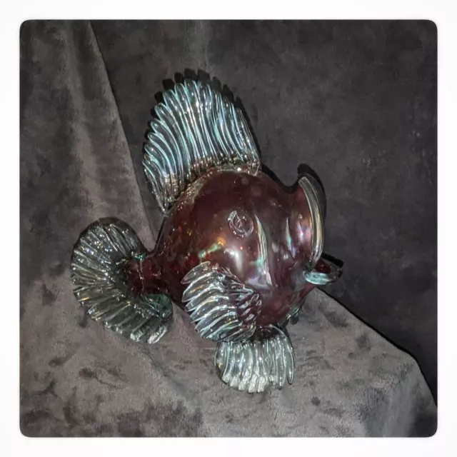 Vintage Murano (?) Art Glass Fish Dish Bowl