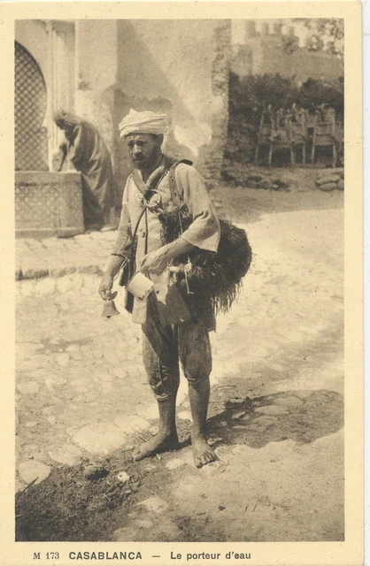 Carte Postale Postcard Maroc Casablanca Le Porteur D'eau