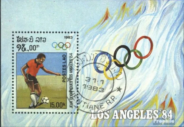 Laos Block92 (kompl.Ausg.) gestempelt 1983 Olympische Sommerspiele 1984