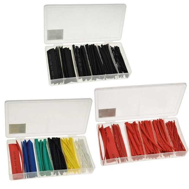 Assortimento di Tubo Termoretraibile Set 100-tlg IN Scatola Tubi Termoretrattili