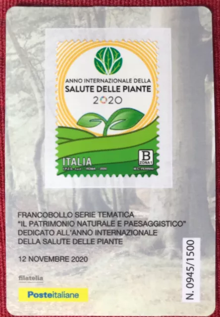 Italia 2020 Tessera Filatelica Francobollo Anno Della Salute Della Piante