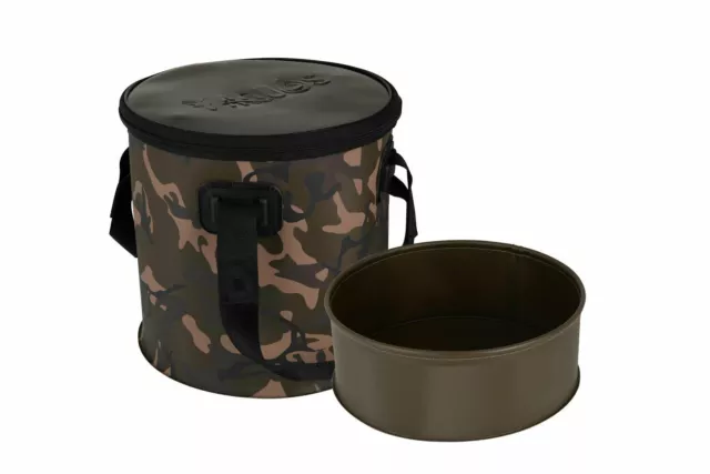Fox Aquos Camolite Bucket & Insert 12L or 17L NEW Carp Fishing Buckets