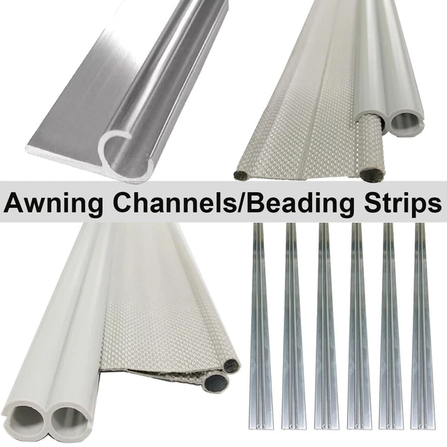 AWNING RAIL PIPING Awning Rail C Channel / Beading Strips For Caravan ...