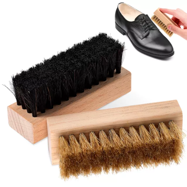 2 Pcs Brosse De Nettoyage Chaussures À Poils Doux Positionner