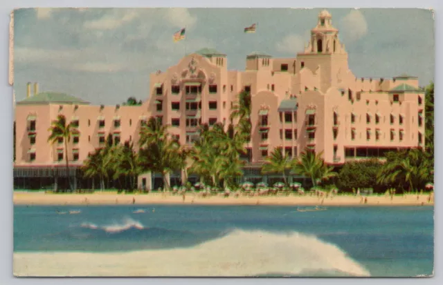 Postcard Royal Hawaiian Hotel Waikiki Beach Honolulu Hawaii