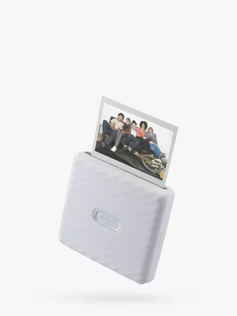 Fujifilm Instax Link Wide Mobile Photo Printer, Ash White