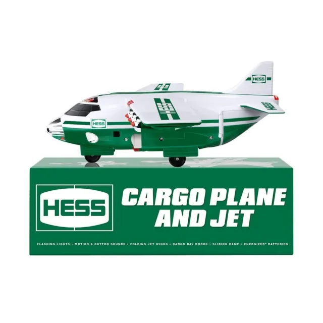 Hess Cargo Plane and Jet NIB 2021 Lights Motion Sounds Folding Wings Doors Ramp 2