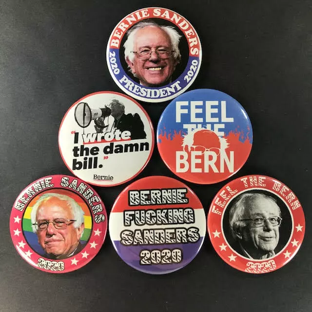 Bernie Sanders 2.25" Button Set (6 Pins) 2020 Presidential Election