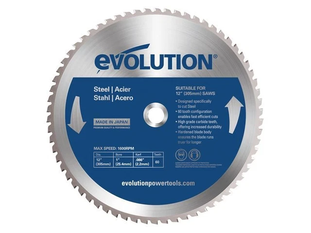 Evolution - Mild Steel Cutting Chop Saw Blade 305 x 25.4mm x 60T