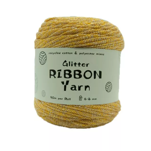 Woven Crochet Glitter Ribbon Yarn DIY Sewing Knitting Thread Weaving Handmade 3