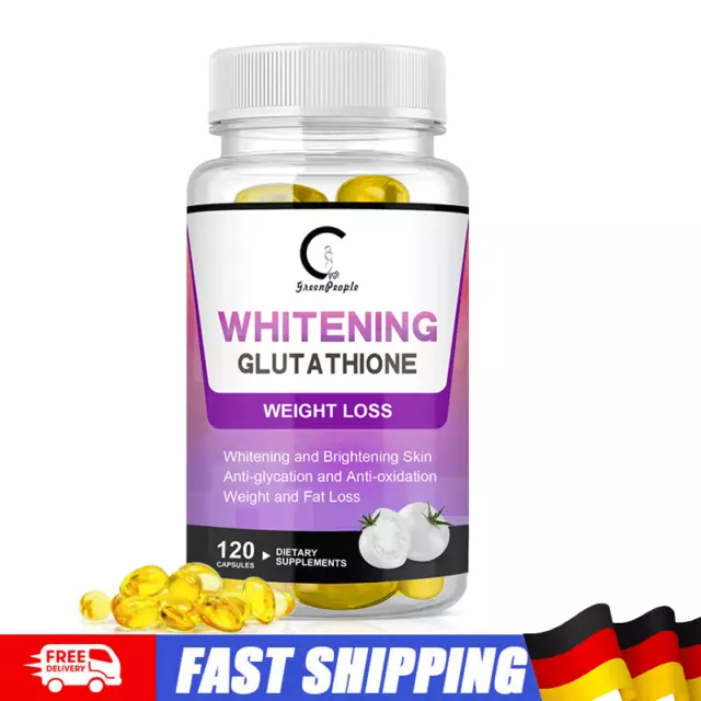 120 Pills Best Glutathione Skin Whitening Capsules Natural Anti Aging Supplement