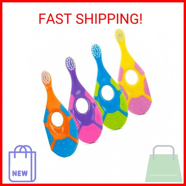 Safe & Sturdy Baby Toothbrush for 0-2 Years: Toddler Teether & Oral Care in One
