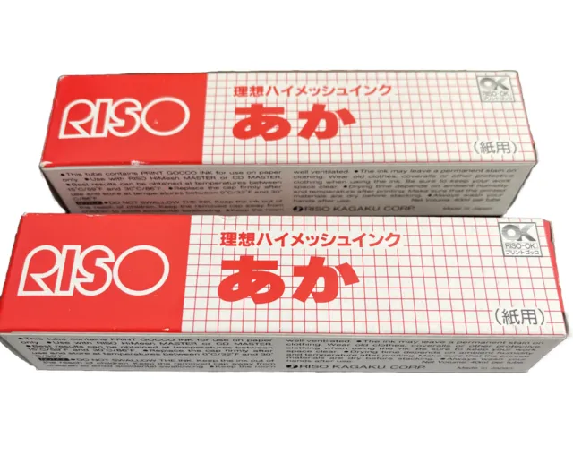 Impresión RISO Gocco Color Rojo HiMesh TINTA HM para Papel Serigrafía NUEVO En Caja Japón