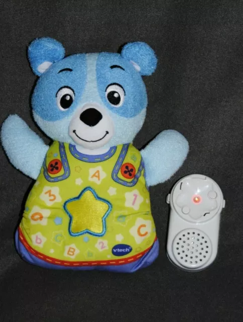 Peluche Doudou Mon Ourson Merveille VTECH V-TECH Ours Bleu Musical Lumière TTBE