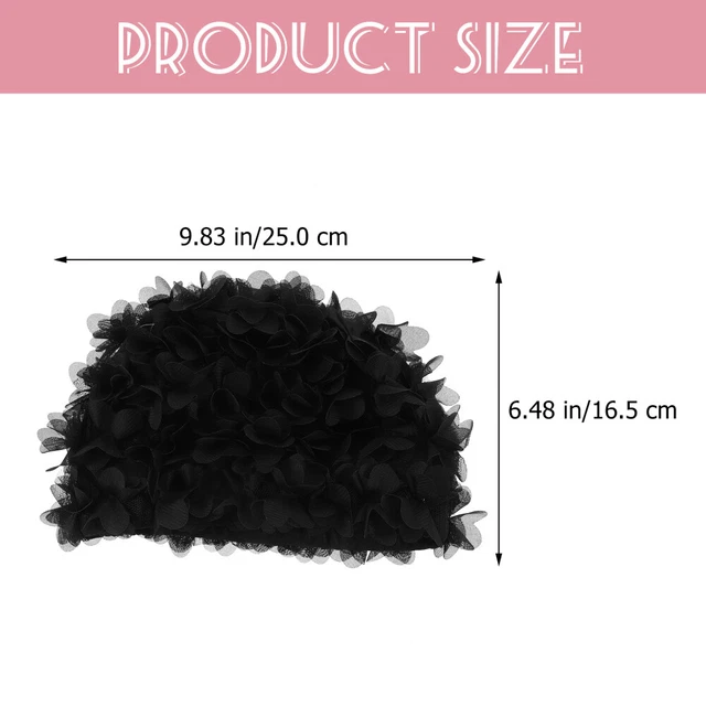 2Pcs Decorative Petal Swim Cap Hair Protection Swimming Cap Summer Swimming 2