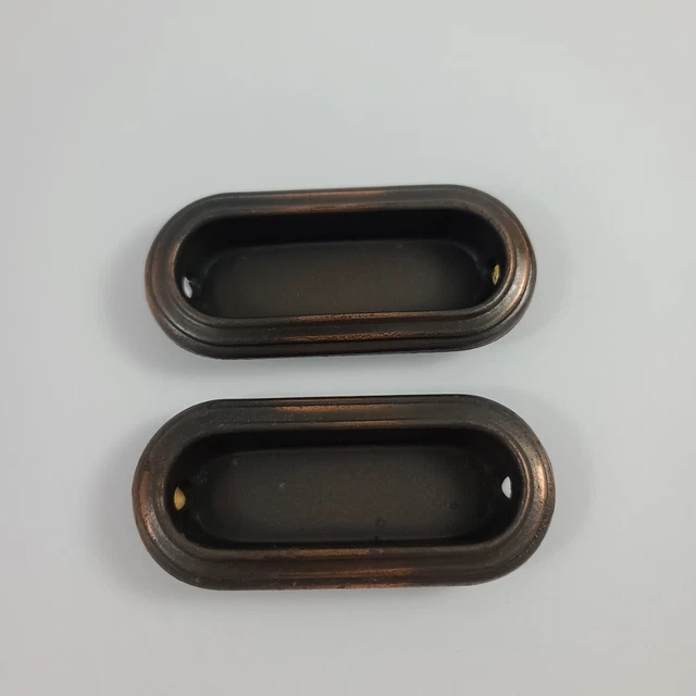 VINTAGE 1960S AMEROCK Recessed Drawer Pull Pair Finger Pull 1587 22.00