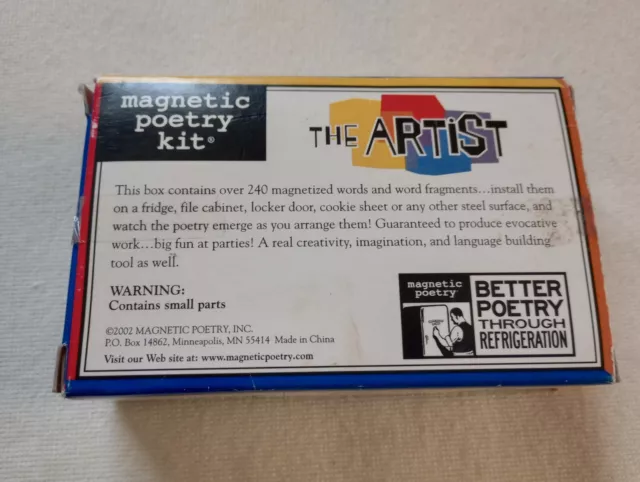 Magnetic Poetry Kit The Artist fridge magnets 2