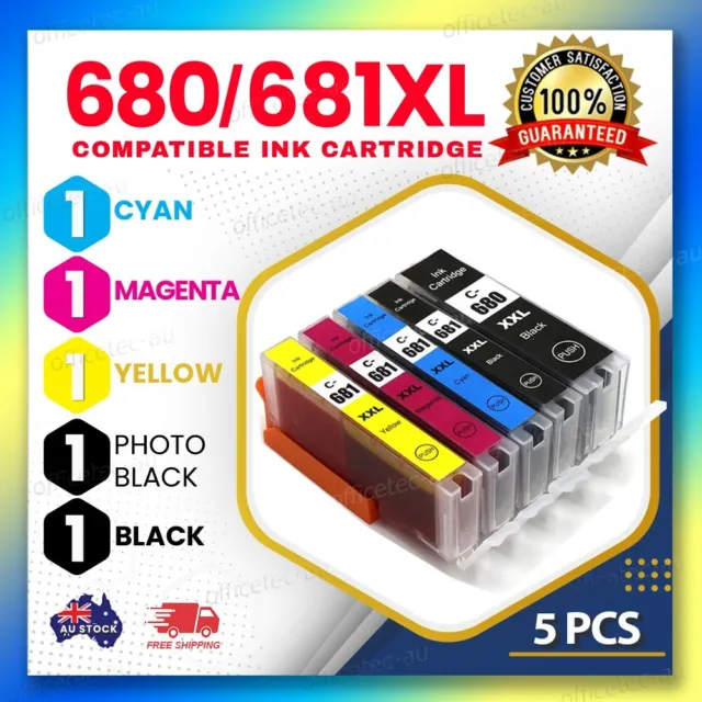 5x Ink Cartridges PGI-680XXL CLI-681XXL For Canon PIXMA TS6360a TR8660a TR8660