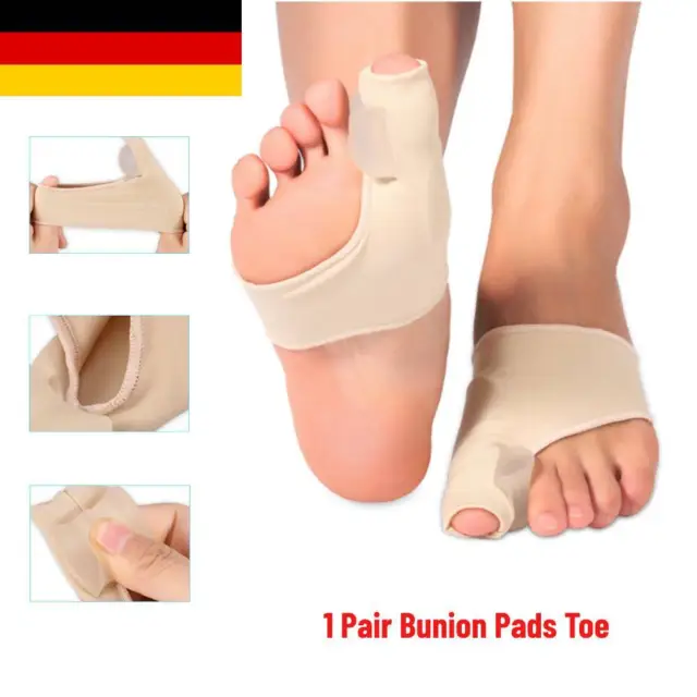 2X Zehenspreizer Hallux Valgus Korrektur - Bunion-Socke - Silikon Gel - Bandage
